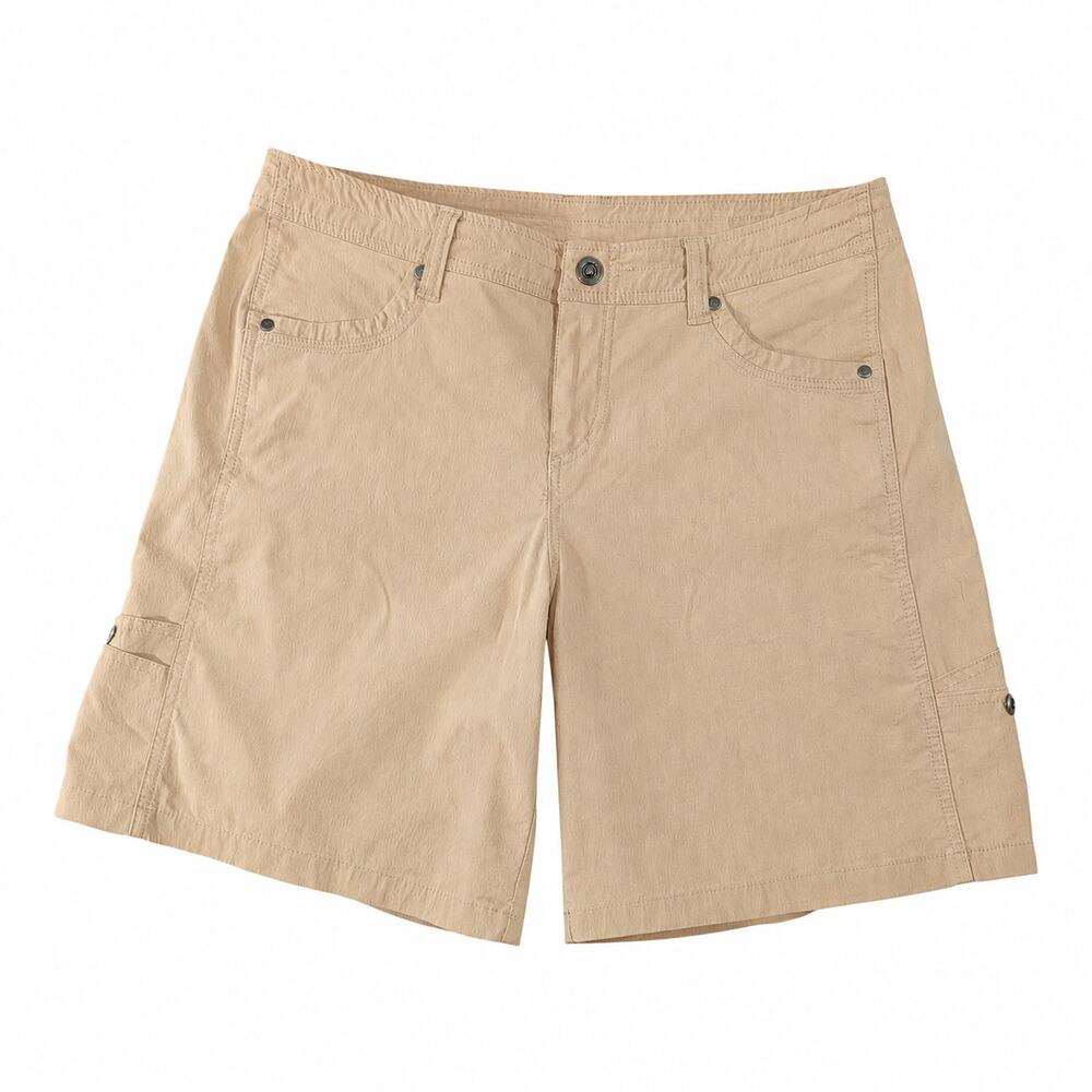 Kuhl Womens Cargo Hiking Shorts Khaki Beige Outdoor Utility Casual Size 14